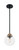 Satco | 60-7121 | Axis 1 Light Pendant Fixture Matte Black Brass Accents