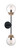 Satco | 60-7122 | Axis 2 Light Wall Sconce Fixture Matte Black Finish Brass Accents
