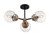 Satco | 60-7123 | Axis 3 Light Semi-Flush Matte Black Brass