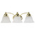Satco | 60-350 | Empire 3 Light 21 in. Vanity with Alabaster Glass
