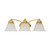 Satco | 60-350 | Empire 3 Light 21 in. Vanity with Alabaster Glass