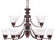 Satco | 60-362 | Empire 9 Light 32 in. Chandelier with Alabaster Glass Bell
