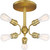 Satco 60-6926 | Faraday; 6 Light; Semi-Flush Fixture; Brushed Brass Finish