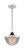 Satco | 60-7069 | Faro 1 Light Small Pendant Polished Nickel Black Accents