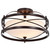 Satco | 60-5335 | Ginger 2 Light Semi-Flush Etched Opal Glass
