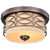 Satco 60-4727 | Harlow; 2 Light; Flush Dome Fixture with Khaki Fabric Shade