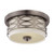 Satco 60-4727 | Harlow; 2 Light; Flush Dome Fixture with Khaki Fabric Shade