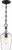 Satco | 60-6749 | Hartley 1-Light Pendant Matte Black