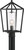 Satco | 60-6595 | Hopewell 1 Light Post Lantern Matte Black Clear Seeded