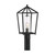 Satco | 60-6595 | Hopewell 1 Light Post Lantern Matte Black Clear Seeded