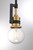 Satco | 60-6975 | Intention 1 Light Mini Pendant Warm Brass/Black