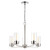 Satco | 60-7635 | Intersection 5 Light Chandelier Polished Nickel Clear Glass
