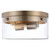 Satco | 60-7537 | Intersection Medium Flush Mount Fixture Burnished Brass
