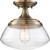 Satco | 60-6797 | Kew 1 Light Semi-Flush Burnished Brass