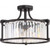 Satco 60-5773 | Krys; 3 Light; Crystal Semi-Flush Fixture with 60W Vintage Lamps Included; Aged Bronze Finish