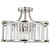 Satco 60-5763 | Krys; 3 Light; Crystal Semi-Flush Fixture with 60W Vintage Lamps Included; Polished Nickel Finish