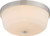 Satco | 60-5824 | Laguna 3 Light Flush Fixture White Glass