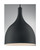 Satco | 60-7087 | Bellcap 1 Light Large Pendant Matte Black