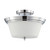 Satco | 60-4087 | Bento 3 Light Semi-Flush Satin White Glass
