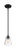 Satco | 60-7280 | Bransel 1 Light Mini Pendant Matte Black/Seeded Glass