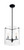 Satco | 60-7287 | Bransel 3 Light Pendant Matte Black Seeded Glass