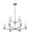 Satco | 60-7189 | Bransel 9 Light Chandelier Fixture Brushed Nickel Finish