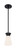 Satco | 60-7314 | Caleta 1 Light Mini Pendant Black/Frosted Glass