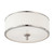 Satco | 60-4741 | Candice 3 Light Flush Dome Fixture Pleated White Shape