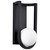 Satco | 62-1619 | Cradle 6W LED Medium Wall Lantern Matte Black White Opal Glass