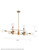Satco | 60-6872 | Delphi 8 Light Island Pendant Aged Gold Finish