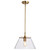 Satco | 60-7413 | Dover 1 Light Medium Pendant Vintage Brass Clear Glass