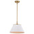 Satco | 60-7412 | Dover 1 Light Medium Pendant White Vintage Brass