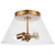Satco | 60-7419 | Dover 3 Light Small Flush Mount Vintage Brass
