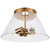 Satco | 60-7419 | Dover 3 Light Small Flush Mount Vintage Brass