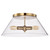Satco | 60-7422 | Dover 3 Light Large Flush Mount Vintage Brass