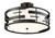 Satco | 60-6436 | Lansing 3 Light Semi-Flush White Fabric Shape
