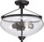Satco | 60-5544 | Laurel 3 Light Semi-Flush with Clear Seeded Glass