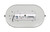 Satco | 62-1410 | LED Oval Bulk Head Fixture White Finish with White Glass