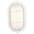 Satco | 62-1388 | LED Small Oval Bulk Head Fixture White Finish White Glass
