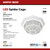 Satco | 62-1419 | LED Spider Cage Fixture White Finish with Frosted Glass