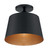 Satco | 60-7332 | Motif 1 Light 10 in. Semi-Flush Black