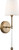 Satco | 60-6687 | Olmstead 1 Light Wall Sconce Burnished Brass Finish White Linen