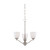 Satco | 60-5036 | Patton 3 Light Chandelier Arms Up with Frosted Glass