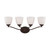 Satco | 60-5134 | Patton 4 Light Vanity Fixture with Frosted Glass