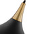 Satco 60-7511 | Phoenix; 1 Light; Small Pendant; Matte Black with Burnished Brass