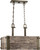 Satco | 60-6422 | Winchester 4 Light Square Pendant with Aged Wood