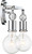 Satco 60-6562 | Bounce; 2 Light; Vanity; Polished Nickel Finish with K9 Crystal