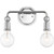Satco 60-6562 | Bounce; 2 Light; Vanity; Polished Nickel Finish with K9 Crystal