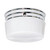 Satco | SF77-343 | 2 Light 8" Flush Mount Medium White Drum Polished Chrome