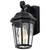 Satco | 60-5945 | 12" Small Wall Light Matte Black Finish Clear Water Glass